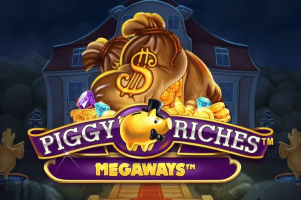 Slots Gossip 79 Piggy Riches Megaways slot game poster for blog demo and review